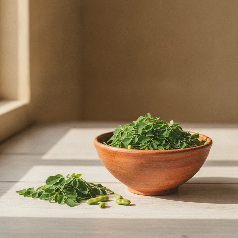 Moringa hojas verdes